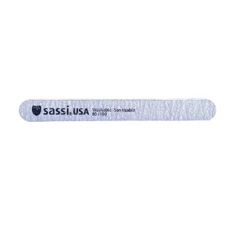 SASSI USA Пилка для ногтей - Zebra Jumbo Cushion Emery Board 80/100